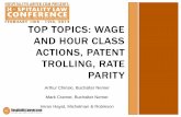 TOP TOPICS: WAGE AND HOUR CLASS ACTIONS, PATENT …hospitalitylawyer.com/wp-content/uploads/2019/03/5... · Practice and represents a number of national private and public restaurant