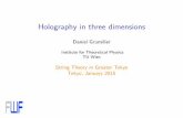 Holography in three dimensions - TU Wienquark.itp.tuwien.ac.at/~grumil/pdf/Tokyo2015.pdf · 2015-06-04 · 1.Review general aspects of holography in 3D 2.Summarize non-unitary holography