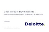Lean Product Development...Lean Product Development Product development efficiency is strategic and valuable – it enhances overall competitiveness as well as product economics A