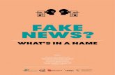FAKE NEWS? - Nieuws in de Klas...3 FAKE NEWS Wat is Fake News? En mogen we wel spreken van Fake News? Valse berichten en misleidende informatie zijn niet nieuw. Al in de oudheid is