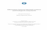 Interactions between titanium surfaces and biological ...€¦ · Interactions between titanium surfaces and biological components PhD thesis Dissertation Marta Pegueroles Neyra ...