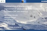 Implementation of blowing snow and improvement of albedo ... · 3-10-2019 12:53 CLM assembly 2019/09/18 Implementation of blowing snow and improvement of albedo and surface mass balance