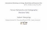 Tensor Networks Holography (Review Talk)...International Workshop on Strings, Black Holes and Quantum Info. @TFC, Tohoku U. Sep.7th, 2015 Tensor Networks and Holography (Review Talk)