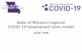 State of Missouri COVID-19 analytics...2020/07/07  · Change from last week: ↑0.03 Overview Population: 1,395,314 Cumulative cases: 5,688 Cumulative deaths: 92 7-day new cases:791