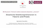 Slawische Interkomprehension in Theorie und Praxis · The notion of Intercomprehension, as researchers and experts on languages have taken it during the last 15 years, is one of the