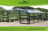 The Zero Threshold Greenhouse Revolution · The Burford is a 6’ wide Greenhouse with a single sliding door, featuring Eden’s new, patent pending, Zero Threshold door system™,