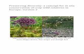Preserving diversity: a concept for in situ conservation ... · 2.6.2 Strengthening the interface between in situ and ex situ CWR conservation 20 2.6.3 Integrate ECPGR In Situ and