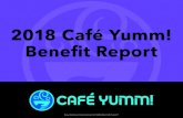 2018 Café Yumm! Beneﬁt Report · West Coast Pumpkin Regatta Willamette Valley Babe Ruth Wilsonville Tennis Club Word Dance Company. Environment Green Power Café Yumm! On Broadway