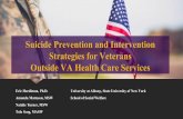 Strategies for Veterans Suicide Prevention and ...€¦ · Paired Mentorship Support Groups Social Activities Outreach/Education Volunteerism Art/Creative Outlets ... This program