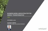 BUSINESS MODEL INNOVATION FOR THE ENERGY TRANSFORMATION · 2020-04-17 · transformation offerings energy cloud transformation sustainability solutions clean energy programs energy