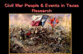 Civil War Battles in Texas - Humble Independent School ...€¦ · Civil War People & Events in Texas ... • Cavalry unit that fought the most battles in the Civil War. • In 4