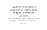 Hawthorne Resident Cooperative Association · 2019-10-27 · Hawthorne– Infrastructure- Buildings •INFRASTRUCTURE - The acquisition cost of permanent improvements, other than