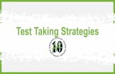 Test Taking Strategies · 2020-06-16 · Test Taking Strategies. LOCATED IN ROWE 217, WE OFFER •Drop In Coaching Hours ... TEST ANXIETY? WHEN IT COMES TO TEST QUESTION TYPES, WHAT