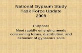 Gypsum Soils Task Force Update - USDA€¦ · 9Investigating alternative media/means to determine Particle Size Distribution ... • Prelim. testing w/in the Interp. Workgroup. Interpretations
