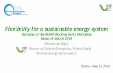 Outcome of the EUWP Working Party Workshop Rome 20 ......RES Electrical 34% 55,4% RES Therml 18,9% 33% RES Transport 7,2% 21,6% Energy from RES Electrical 104 TWh 187 TWh PV 19,7 GW