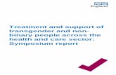 Treatment and support of transgender and non- binary people … · OFFICIAL-SENSITIVE: PERSONAL 2 Treatment and support of transgender and non-binary people across the health and