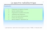 Le spectre radioélectrique - F6KRK · Lycée Descartes -Radio-Club de Saint-Quentin en Yvelines –F5NED -14 décembre 2010 11 HF –Ondes décamétriques 16 Emetteurs de puissances