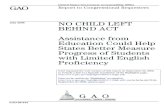 GAO-06-815 No Child Left Behind Act: Assistance from ...CELLA Comprehensive English Language Learning Assessment ELDA English Language Development Assessment ESL English as a second