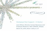 Workplace Peer Support – It Works! · 25.03.2015  · Workplace Peer Support – It Works! Lyne Wilson, Director, Human Resources and Employee Relations, NAV CANADA, Ottawa March