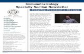 Immunotoxicology Specialty Section Newsletter · University of Minnesota Duluth, Minnesota 55812 Tel. (218) 726-8950 Fax (218) 726-7906 jregal@d.umn.edu Typesetting provided by Brenda
