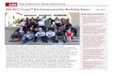 BIO 2017 I-Corps Workshop Report v5 · The National Science Foundation (NSF) made an Inclusive Entrepreneurship grant to CSU I-Corps, a program of the California State University