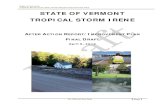 State of Vermont Tropical Storm Irene After Action Report ... · Waterbury, VT 05671 800-347-0488 ross.nagy@state.vt.us Erica Bornemann, Emergency Management Program Specialist ...