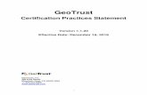 GeoTrust CPS v 1.1.20 - FINAL Clean 19Dec16€¦ · i GeoTrust Certification Practices Statement Version 1.1.20 Effective Date: December 19, 2016 GeoTrust, Inc 350 Ellis Street Mountain