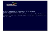 LEP DIRECTORS BOARD · 9.50 Welcome from Tom Blount, Director of the Lincoln Science Park at 9.50 Time Item Lead Circulation 10.00 Welcome, Apologies, Declarations of Interest 1.0