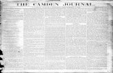 THE CAMDEN JOURNAL · 2014-05-17 · THE CAMDEN JOURNAL \ _____ ~V, VOLUME3. CAMDEN,SOUTH-CAROLINA,SEPTEMBER7, 1852. NUMBER72. fa- _ J. THE CAMDEN JOURNAL Wl**-PUBLISHEDSEMI-WEEKLYANDWEEKLYBYTHOMASJ.