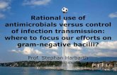 Rational use of antimicrobials versus control of infection ... · Alcohol-based handrub at point of care Access to safe, continuous water supply, soap and towels 2. Training and Education