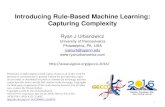 Introducing Rule-Based Machine Learning: Capturing Complexityryanurbanowicz.com/wp-content/uploads/2016/09/... · Related Algorithms Artificial Immune Systems Rule-Based –The solution/model/output