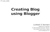 Creating Blog using Blogger - ciet.nic.in Blog using...آ  using Blogger. What is a Blog? â€¢ A blog
