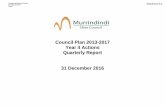 Council Plan 2013-2017 Year 4 Actions Quarterly Report 31 December 2016 · 2017-02-17 · Council Plan 2013-2017 Year 4 Actions Quarterly Report – December 2016 6 | P a g e The