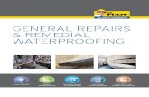 GENERAL REPAIRS & REMEDIAL WATERPROOFING...GuIDE TO GENERAL REPAIR & REMEDIAL WATERPROOFING RemeDIAL tReAtment 9 Problem Surface cracks on plastered walls Solution Crack-filling using