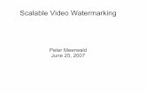 Scalable Video Watermarkingpmeerw/Watermarking/ds0706/DissSe… · Scalable Video Capability to adapt video bitstream to presentation device or transmission conditions Œ SNR or quality