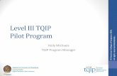 Level III TQIP Pilot Programweb4.facs.org/tqipfiles/Level III Data Quality... · Holly Michaels TQIP Program Manager . e. Welcome •Thank you for your ongoing participation in the