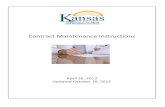 Contract Maintenance Instructionsintranet.kdads.ks.gov/Manuals/Contract_Maintenance_Instructions.pdfOverview Contract Maintenance is a secure web application developed for KDADS employees