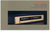 Accuphase Laboratory, Inc. · The P-370 is a stereo power amplifier which fully implements these advanced circuit design principles. The output stage uses three pairs of high-power