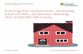 Caring for someone, nearing end of life, at home during the ......Irish Hospice Foundation Care & Inform Caring for someone, nearing end of life, at home during the COVID-19 crisis