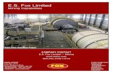 E.S. Fox LimitedE.S. Fox Limited Mining Capabilities COMPANY CONTACT E.S. Fox Limited — Mining  905-354-3700 x1210 HEAD OFFICE P.O. Box 1010 9127 …