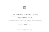 LANDMARK JUDGEMENTS ON ELECTION LAWceodelhi.gov.in/WriteReadData/Landmark Judgments... · 2011-09-24 · Km. Shradha Devi Vs. Krishna Chandra Pant & Others 572 (Supreme Court of India)