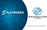 TagTeam December Coaching Call - Playworks...Monthly coaching calls with Playworks Special Projects Team (Rachel, Eileen) Playworks Special Projects in person training Rachel, Playworks