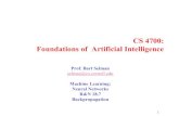 CS 4700: Foundations of Artificial Intelligence...--- reinforcement learning (intro)--- neural networks / deep learning (gradient descent) The field has grown (and continues to grow)