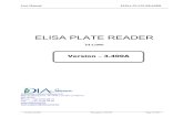 ELISA PLATE READER · 2012-12-11 · User Manual ELISA PLATE READER Version 121128 PI number: 1701327 Page 1 of 121 ELISA PLATE READER DIA2000 DIAsource ImmunoAssays S.A. Rue du Bosquet