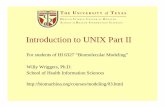 Introduction to UNIX Part II - biomachina.org · 2011-01-26 · Class Objectives • introduction to student accounts • basic background in UNIX structure and features • getting