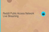 Reddit Public Access Network Live Streaming Instagram 41% Twitter 58% Snapchat 71% Pinterest 14% Facebook