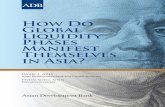 How Do Global Liquidity Ohases Manifest Themselves in Asia?...IWAN J. AZIS Asian Development Bank and Cornell University Hyun Song Shin Princeton University How Do Global Liquidity