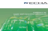 Guidance on waste and recovered substances€¦ · the ECHA Communication Unit (publications@echa.europa.eu). If you have questions or comments in relation to this document please