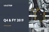 Q4 & FY 2019 - Axactor · 2020-02-12 · • Earnings before tax of EUR 32.6 million, compared to EUR 6.2 million last year: 430% YoY growth • NPL portfolios book value up by 43%,