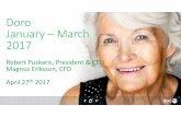 Doro January –March 2017€¦ · -This presentation contains forward‐looking statements with words such as “believes”, “anticipates”, “outlook”, “confident”, “meeting”